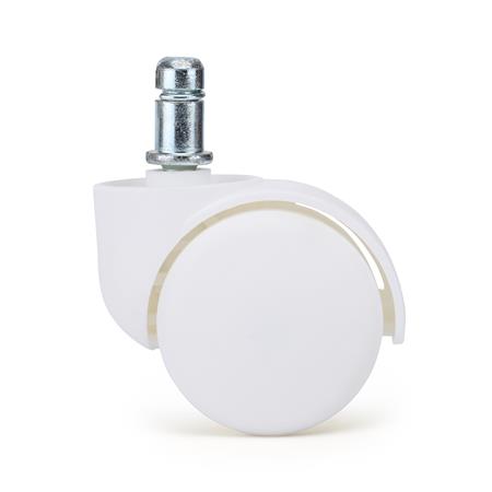 Set van 5 Wielen JACK, 11x50mm, voor Zachte Ondergronden ,Wit