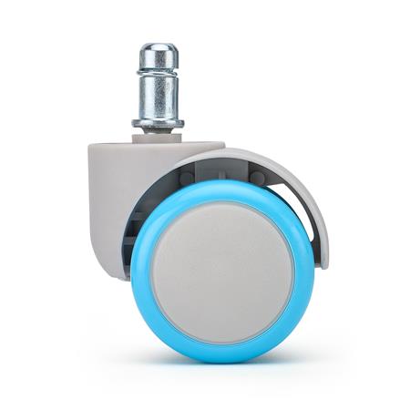 Set van 5 Wielen ARC, 11x50mm, met Rubberen Coating, Grijs/Blauw