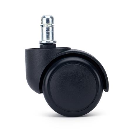 Set van 5 Wielen VELO, 11x50mm, met Rubberen Coating, Zwart