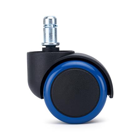 Set van 5 Wielen VELO, 11x50mm, met Rubberen Coating, Blauw