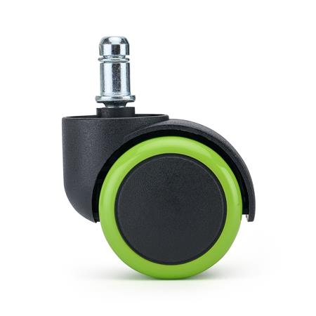 Set van 5 Wielen VELO, 11x50mm, met Rubberen Coating, Groen