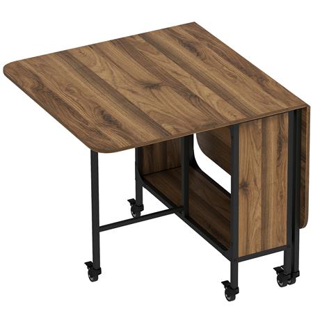 Vergadertafel SKOPJE,Opvouwbaar, met Wielen, Donkerbruin Hout