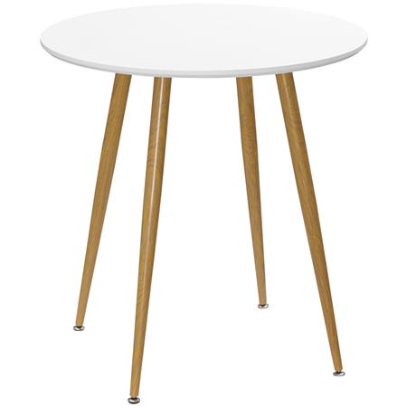 Vergadertafel CABO, rond, Afmetingen Ø72x75 cm, trendy Design, hout, Wit