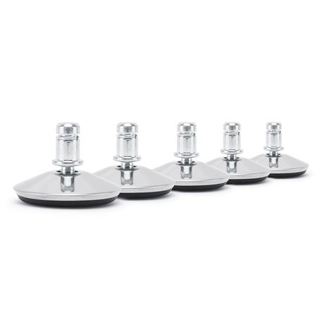 Set van 5 Metalen Pads, 11 mm As, Elegant Ontwerp, Antislip, Duurzaam