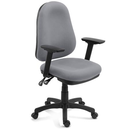 Ergonomische Stoel ZENIT, Verstelbare Rugleuning, Verstelbare Armleuningen, Uitstekende Bekleding, Grijs