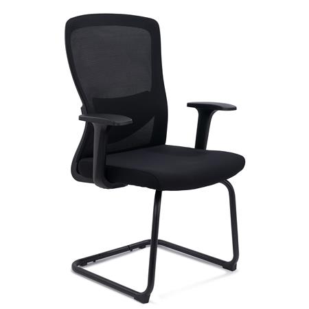 Ergonomische Bureaustoel NOTE V, Lendensteun, metalen voet, zwart
