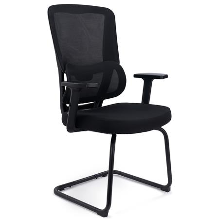 Ergonomische Bureaustoel SUPRA V, Lendensteun, metalen voet, zwart