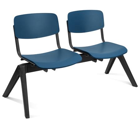 Tweepersoonsbank MILKY, Robuuste Constructie, Zeer Comfortabel, Blauw