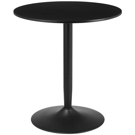TURIN Vergadertafel, Rond, Stalen Frame, Ø70x75 cm, Zwart