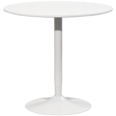 TURIN Vergadertafel, Rond, Stalen Frame, Ø70x75 cm, Wit