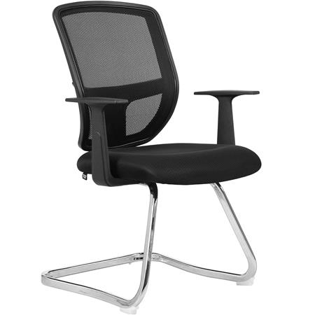 Ergonomische Vergaderstoel DINAMIC V, Sledeframe, Metalen Onderstel, zwart