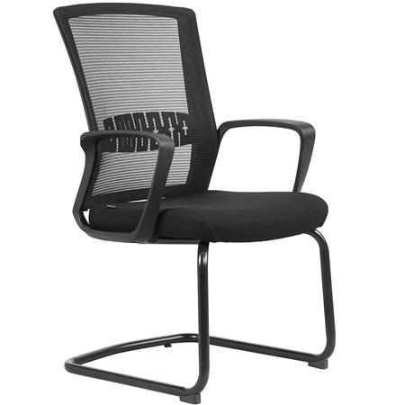 Ergonomische Vergaderstoel IBIZA V, Comfortabel en Resistent, Lendensteun, Zwart