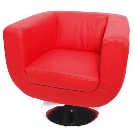 Design Fauteuil TREVISO II, Spectaculair Ontwerp en Maximaal Zitcomfort, Verschillende Kleuren, Rood