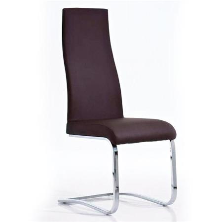 Vergaderstoel MILA, Exclusief Ontwerp, Ergonomische Hoge Rugleuning, in Bruin Leder