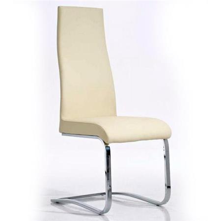 Vergaderstoel MILA, Exclusief Ontwerp, Ergonomische Hoge Rugleuning, in Beige Leder