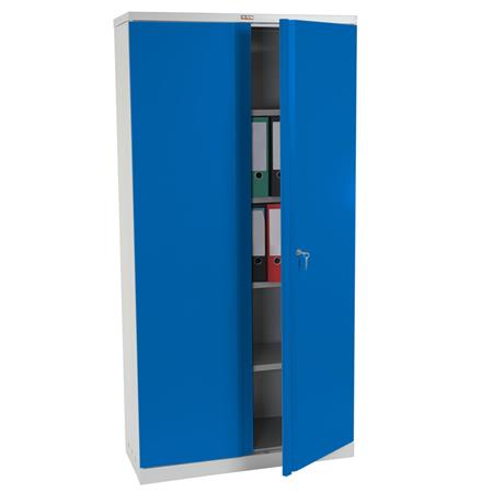 Archiefkast CARIN 2 DEUREN, 182x92x37 cm, van Staal, Kleur Blauw