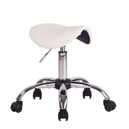 Werk kruk PONTY, Functioneel en praktisch design, kleur wit