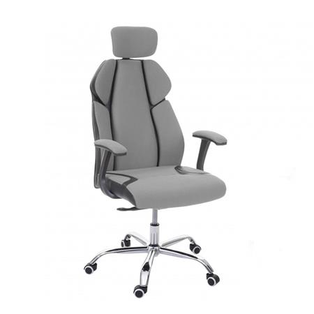 Bureaustoel TUCSON, Exclusief en Ergonomisch Ontwerp, Stoffen Bekleding, Kleur Grijs